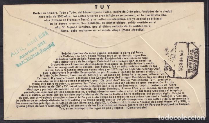 Sellos: 1966.- TUY (PONTEVEDRA) A BARCELONA - Foto 2