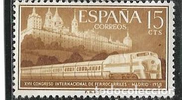 Stamps: EDIFIL 1232, NUEVO CON GOMA Y CHARNELA, TRENES
