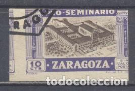 Sellos: Espa&ntilde;a, 1945, pro-seminario Zaragoza - Foto 1