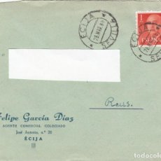 Sellos: SOBRE COMERCIAL DE FELIPE GARCIA DIAZ EN ECIJA (SEVILLA) - 1966