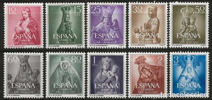 Selos: ESPA&Ntilde;A 1954. EDIFIL 1132/1141. SERIE COMPLETA &rdquo;A&Ntilde;O MARIANO&rdquo;. MNH***