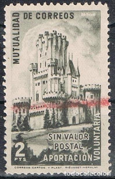 Timbres: 1002. Selo mutualidad Correos 2 pts Castillo, aportacion voluntaria &ordm;
