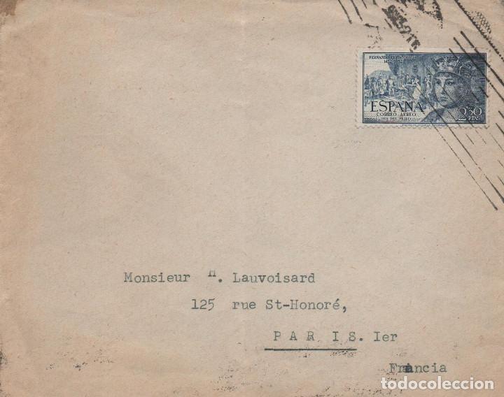 Sellos: Carta circulada desde Barcelona a Par&iacute;s en 1952 - Foto 1
