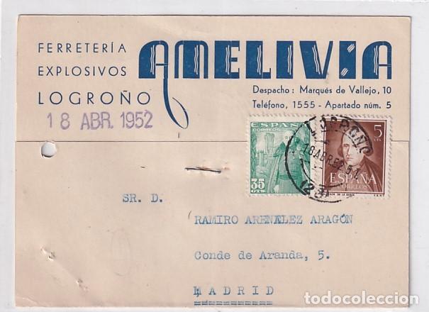 Sellos: Amelivia Ferreter&iacute;a explosivos Logro&ntilde;o 1952 - Foto 1