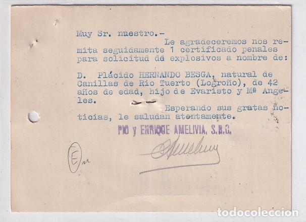 Sellos: Amelivia Ferreter&iacute;a explosivos Logro&ntilde;o 1952 - Foto 2