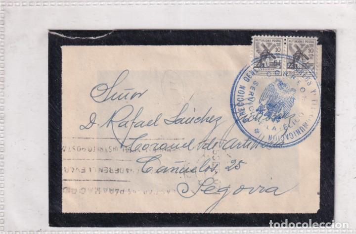 Sellos: Sobre Divisi&oacute;n general de correos y telecomunicaci&oacute;n correos. Servicio filat&eacute;lico. Esquela 1960