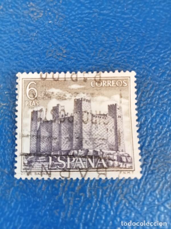 Sellos: sello espa&ntilde;a 6 ptas castillo sadaba usado - Foto 1