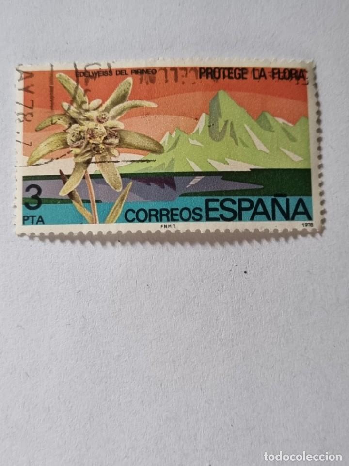 Sellos: Sello - CORREOS ESPA&Ntilde;A - PROTEGE LA FLORA - (b40) - Foto 1