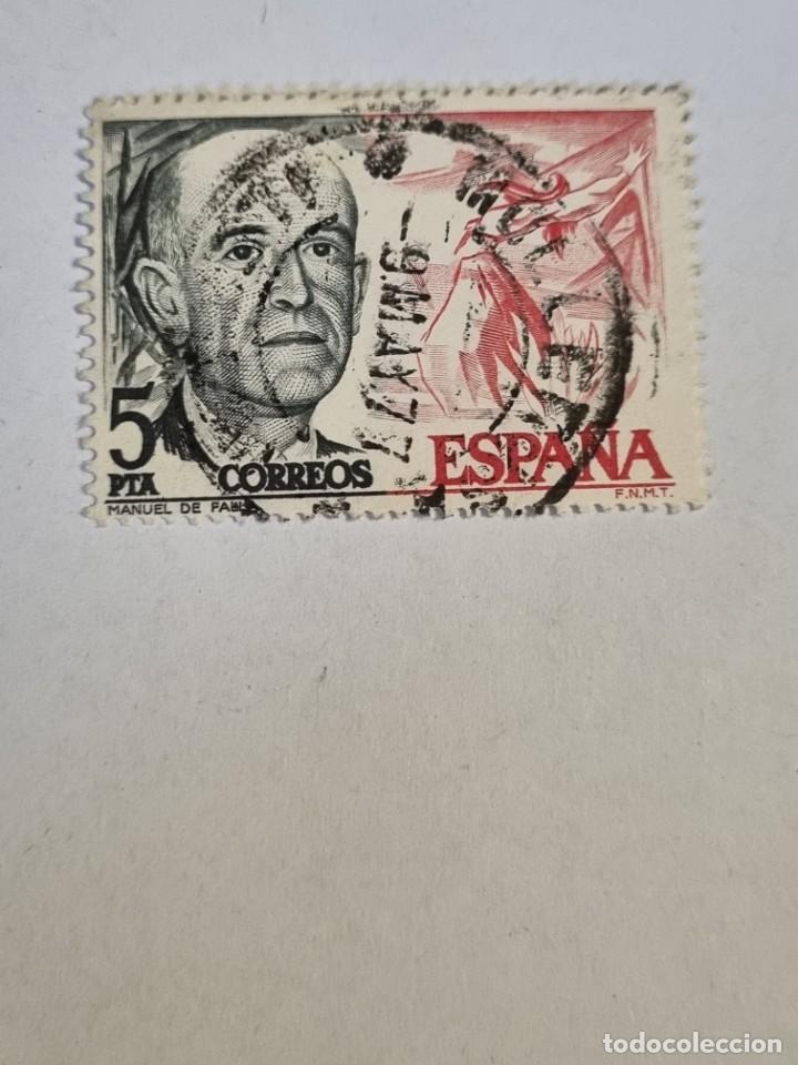 Sellos: Sello - CORREOS ESPA&Ntilde;A - MANUEL DE FALL (b.41) - Foto 1