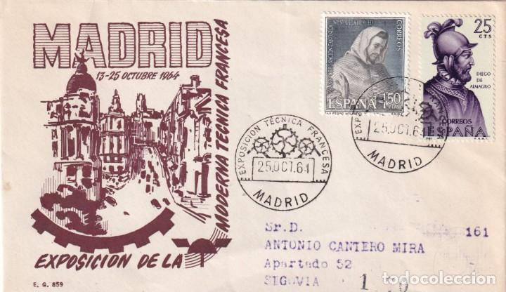 Sellos: Sobre Madrid Exposici&oacute;n de la Moderna t&eacute;cnica francesa - Foto 1