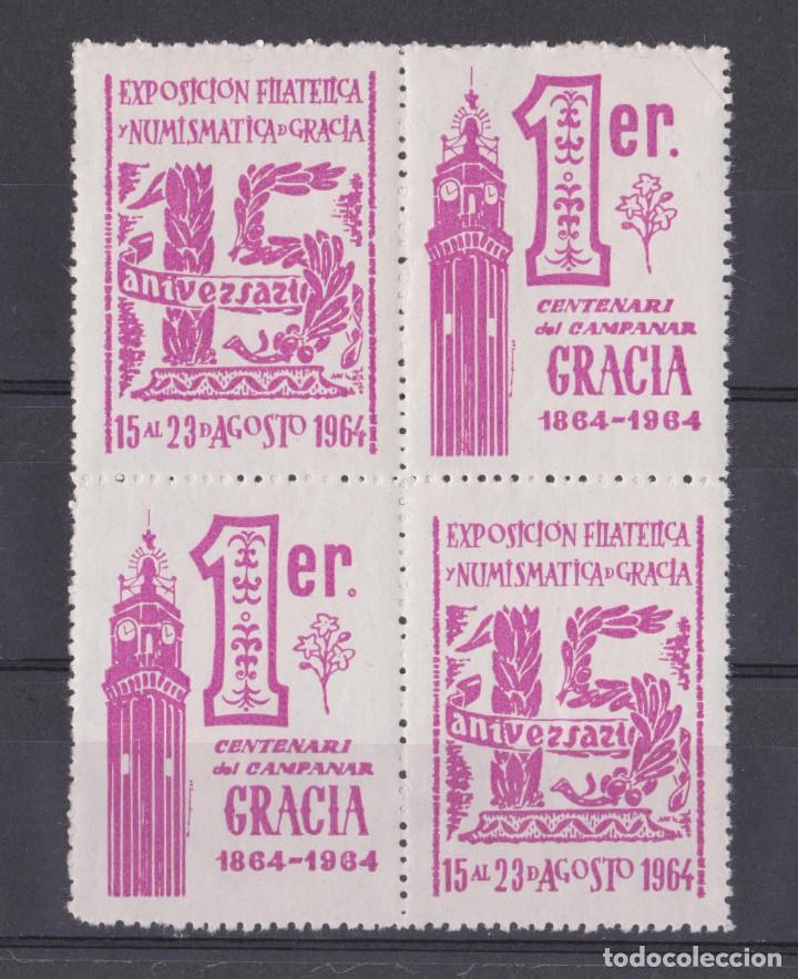 Sellos: ESPA&Ntilde;A PRIMER CENTENARI DEL CAMPANAR DE GRACIA. 1964 - Foto 1