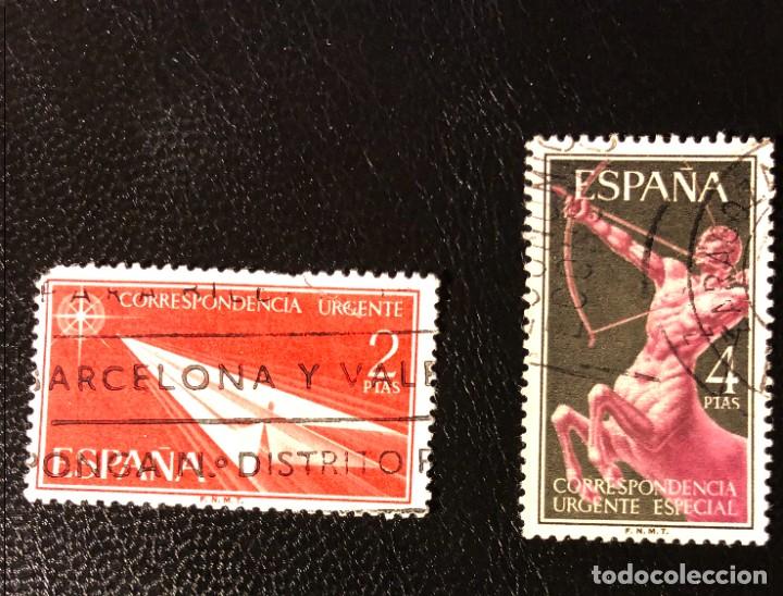 Sellos: ESPA&Ntilde;A 1956 EDIFIL 1185/1186 USADO - Foto 1