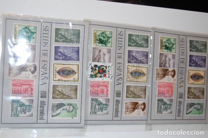 Stamps: LOTE 3 PAQUETES SIN ABRIR DE 100 SELLOS USADOS DIFERENTES, CADA UNO.