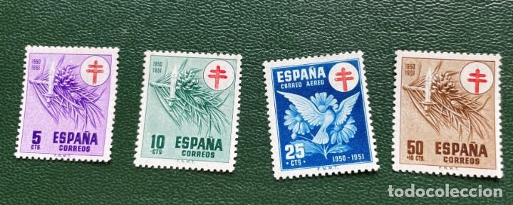 Stamps: A&ntilde;o 1950 - Edifil 1084 a 1087, Pro-tuberculosos - serie completa - nuevos con se&ntilde;al fijasellos