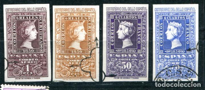 Stamps: Edifil 1075, 1076, 1079 y 1080. Serie corta del centenario. Matasellados
