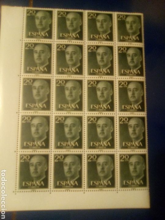 Sellos: Bloque 20 sellos b&aacute;sica de Franco - Foto 1