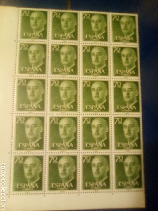 Sellos: Bloque 20 sellos b&aacute;sica de Franco - Foto 1