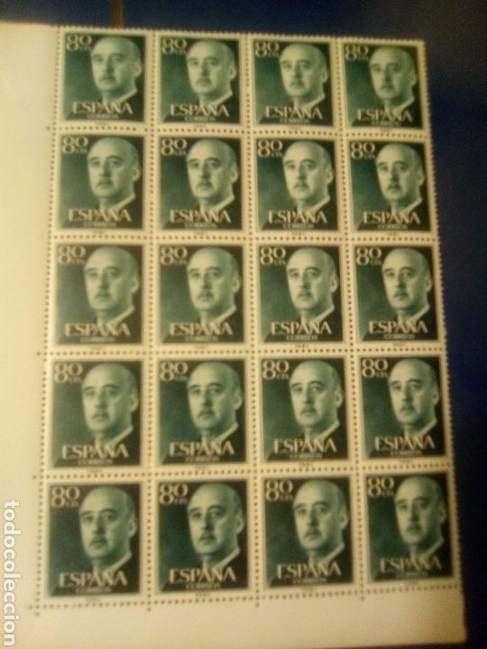 Sellos: Bloque 20 B&aacute;sica Franco 80 c - Foto 1