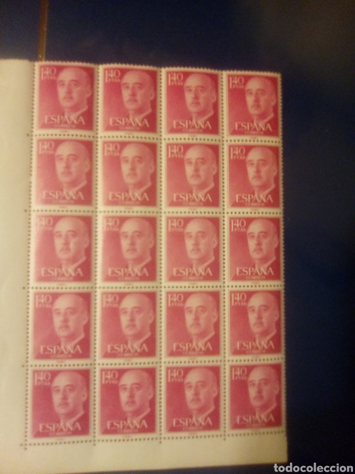 Sellos: Bloque 20 B&aacute;sica Franco 1.40 c - Foto 1