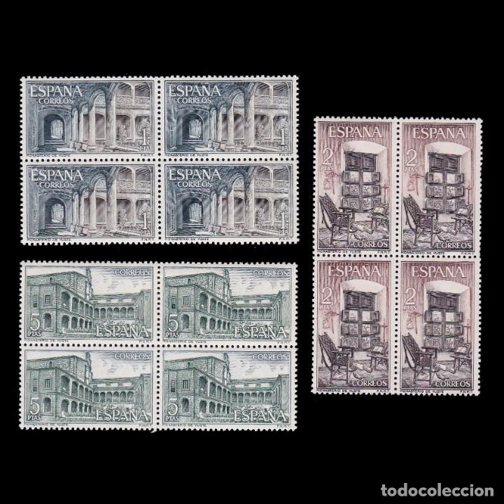 Sellos: Espa&ntilde;a.1965.Monasterio Yuste.Serie Blq 4.Nuevo**.Edifil 1686-88