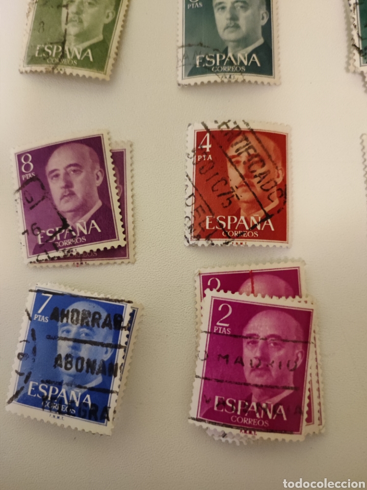 Sellos: S&egrave;ries b&agrave;siques segell de Franco usats - Foto 2