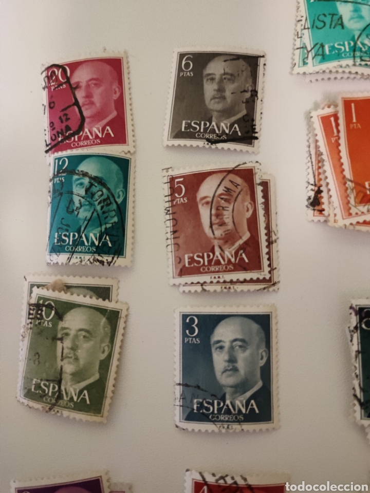 Sellos: S&egrave;ries b&agrave;siques segell de Franco usats - Foto 3