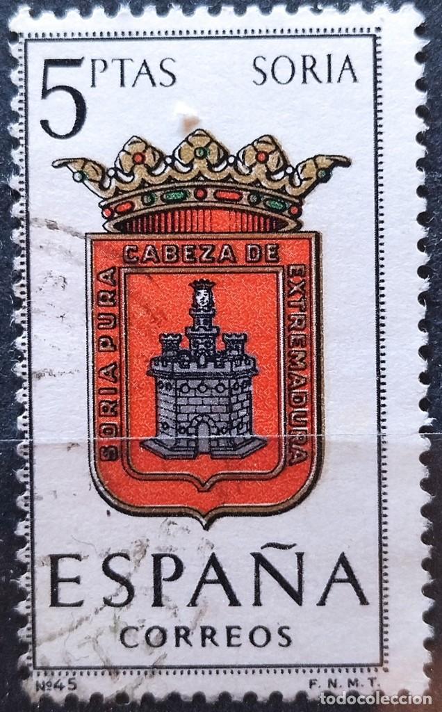 Sellos: ESPA&Ntilde;A 1965 Escudos. Soria. USADO. - Foto 1