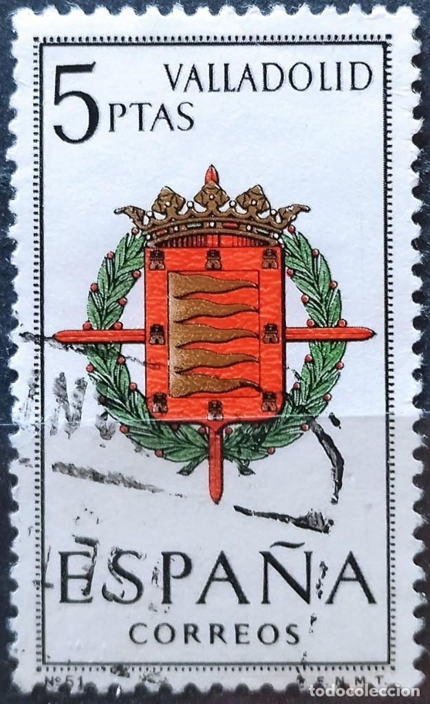 Sellos: ESPA&Ntilde;A 1966 Escudos. Valladolid. USADO. - Foto 1