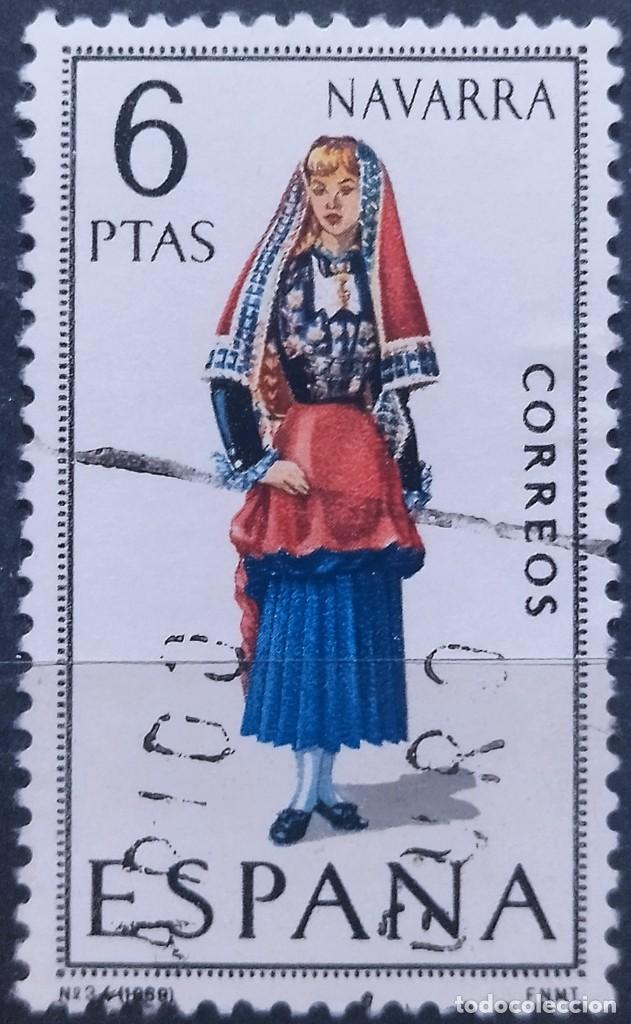 Sellos: ESPA&Ntilde;A 1969 Trajes T&iacute;picos. Navarra. USADO. - Foto 1