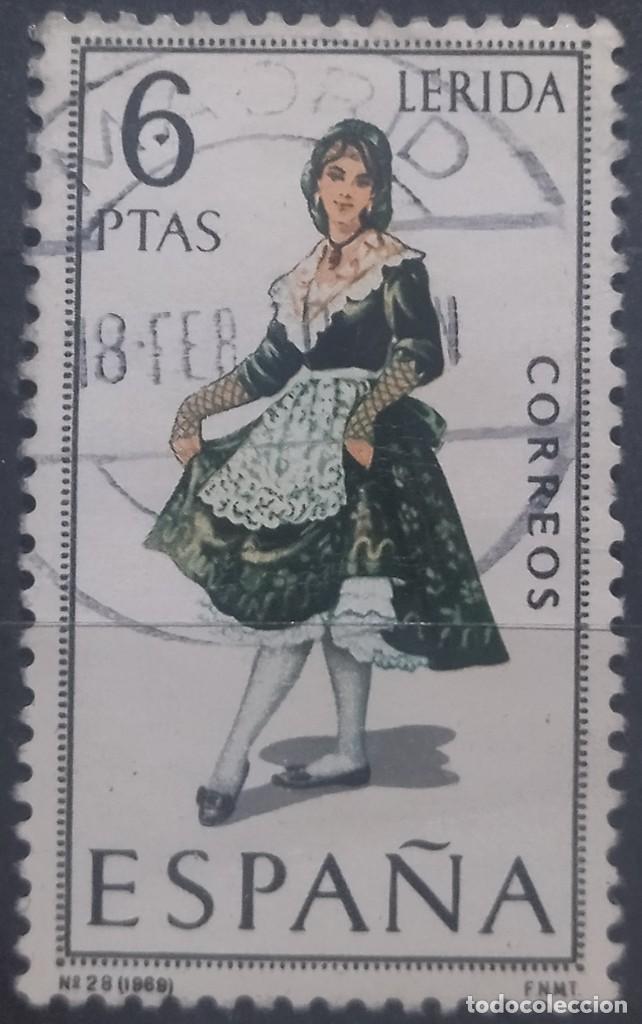 Sellos: ESPA&Ntilde;A 1969 Trajes T&iacute;picos. Lerida. USADO. - Foto 1