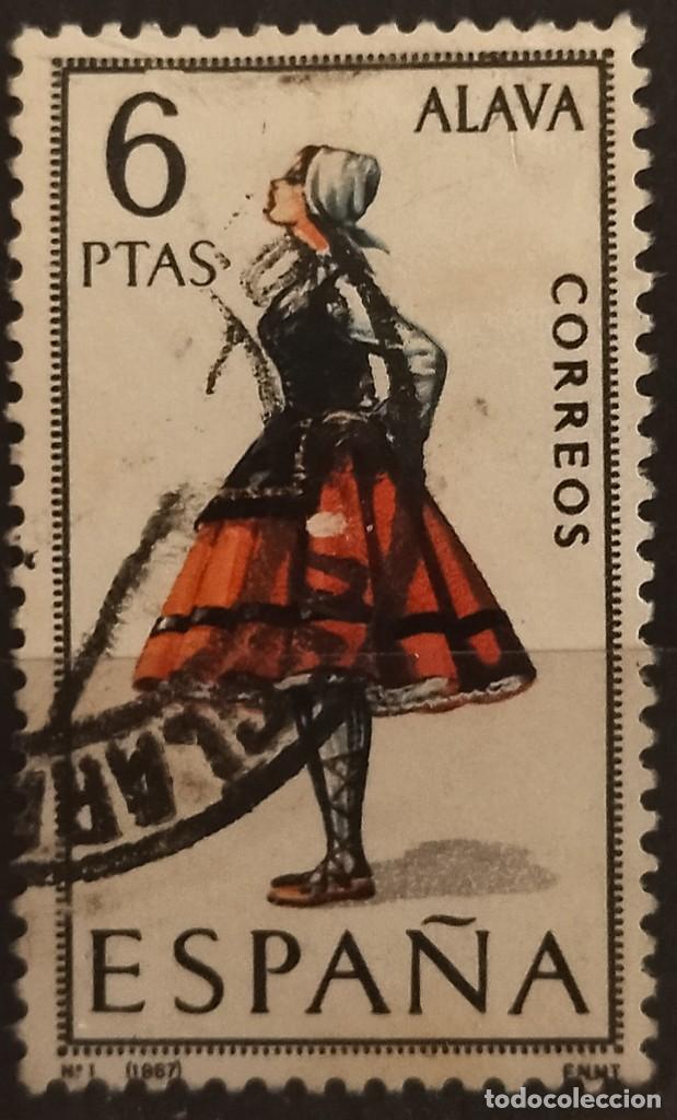 Sellos: ESPA&Ntilde;A 1967 Trajes t&iacute;picos. Alava. USADO. - Foto 1