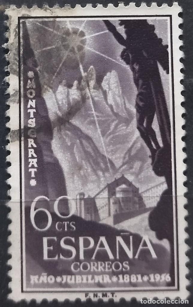 Sellos: Espa&ntilde;a 1956 Montserrat. USADO. - Foto 1