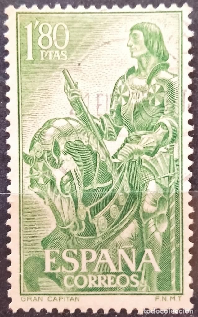 Sellos: Espa&ntilde;a 1958 El Gran Capit&aacute;n. USADO. - Foto 1