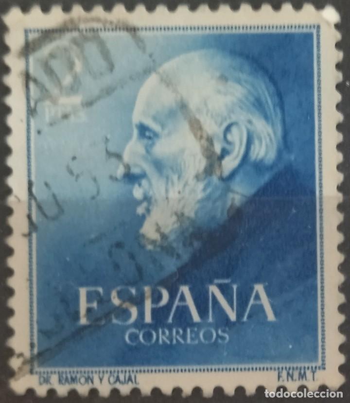 Sellos: Espa&ntilde;a 1952 Ram&oacute;n y Cajal. USADO. - Foto 1