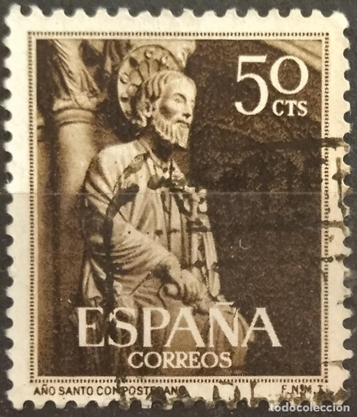 Sellos: Espa&ntilde;a 1954 A&ntilde;o Santo Compostelano. USADO. - Foto 1