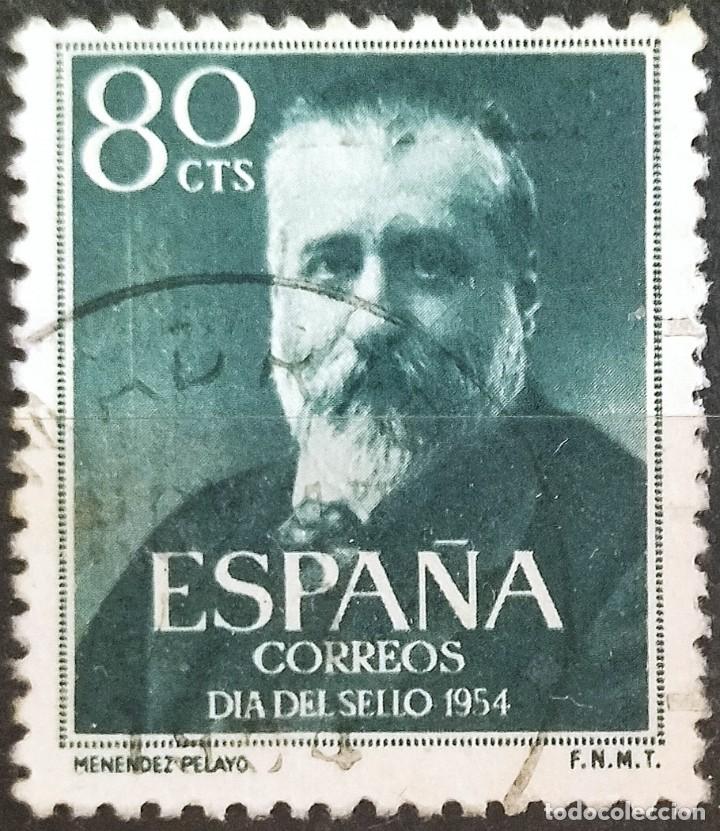 Sellos: Espa&ntilde;a 1954 Marcelino y Menendez. USADO. - Foto 1