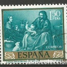 Sellos: ESPAÑA - 1960 - PINTURA MURILLO / SAGRADA FAMILIA DEL PAJARITO - EDIFIL 1276 - USADO. Lote 356181075