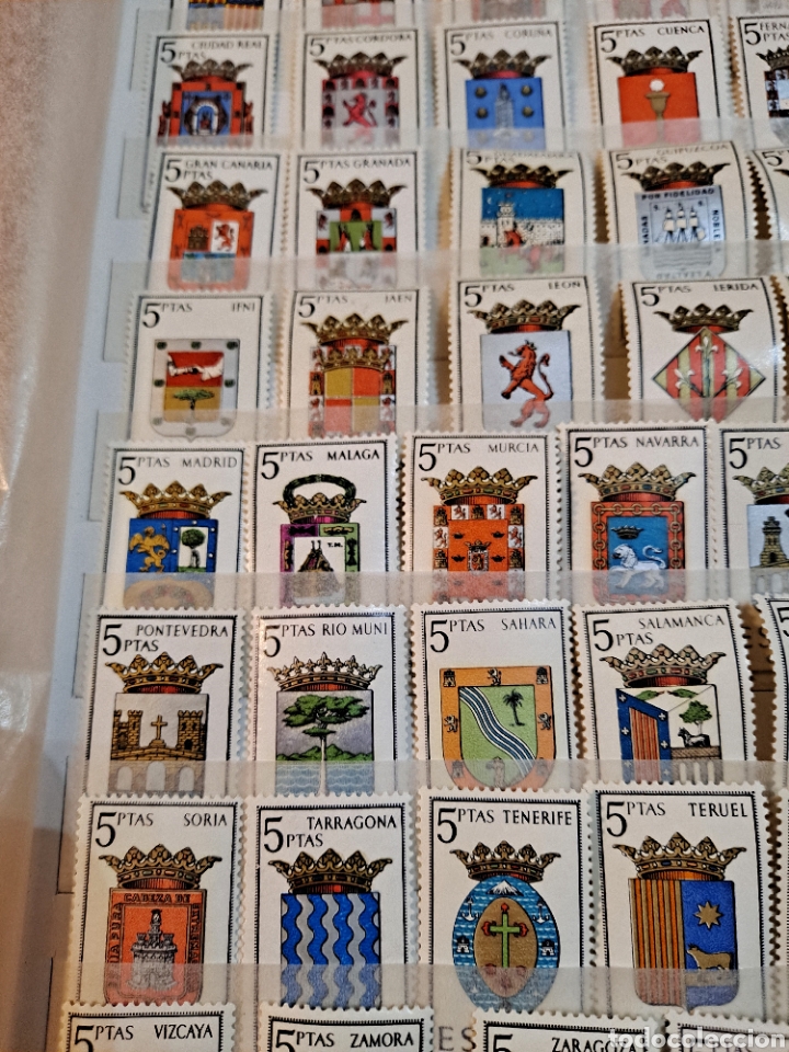 Sellos: COLECCI&Oacute;N COMPLETA DE SELLOS DE LOS ESCUDOS DE ESPA&Ntilde;A, VER - Foto 10