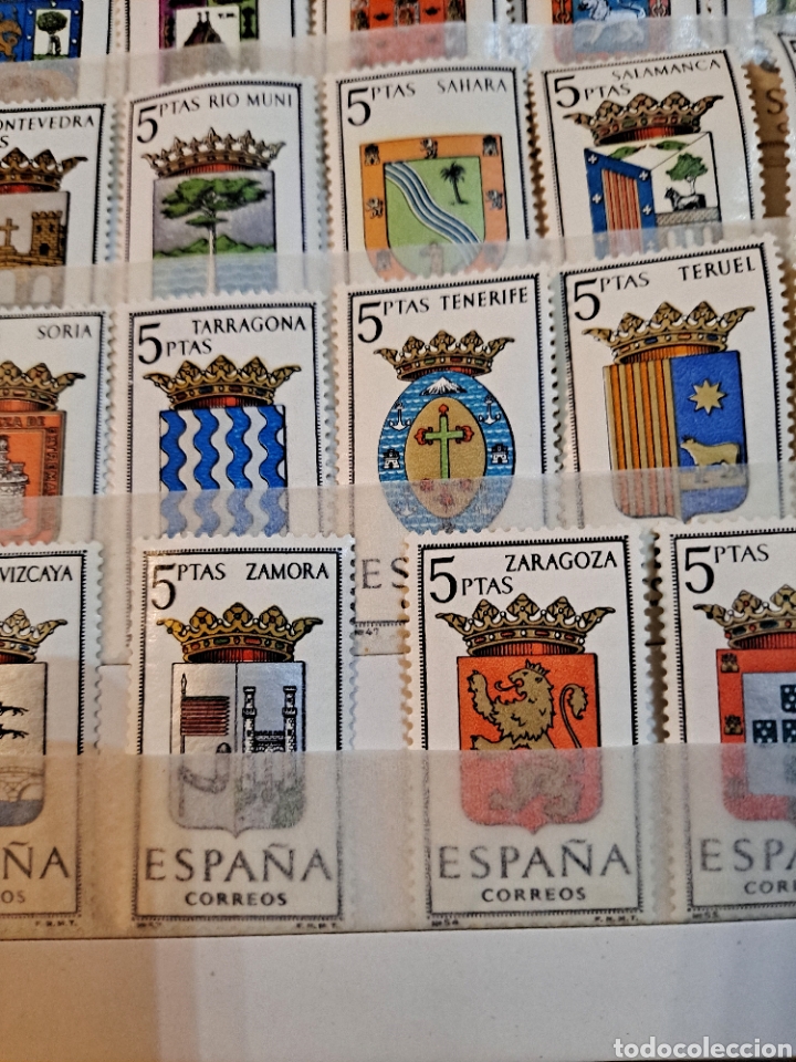 Sellos: COLECCI&Oacute;N COMPLETA DE SELLOS DE LOS ESCUDOS DE ESPA&Ntilde;A, VER - Foto 12