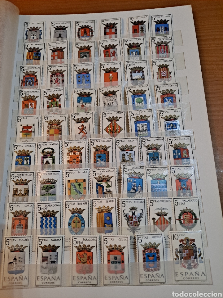 Sellos: COLECCI&Oacute;N COMPLETA DE SELLOS DE LOS ESCUDOS DE ESPA&Ntilde;A, VER - Foto 17