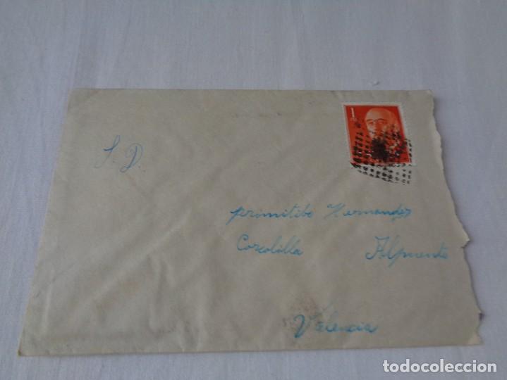Sellos: Sobre con sello de Franco Raro Matasellos MUDO. Rombo Puntos - A&ntilde;os 60