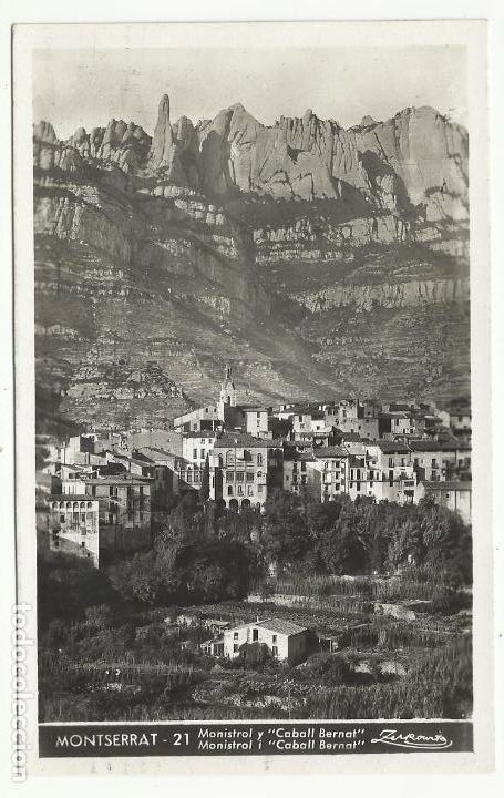 Sellos: POSTAL MONTSERRAT CIRCULADA 1955 A BARCELONA - Foto 2