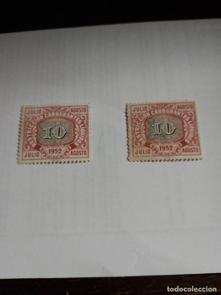 Stamps: Restricci&oacute;n de carburantes l&iacute;quidos 1952