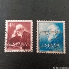Sellos: ESPAÑA / II CENTENARIO (1950-2021) / SELLOS: AÑO 1952. DOCTORES RAMON Y CAJAL Y FERRAN