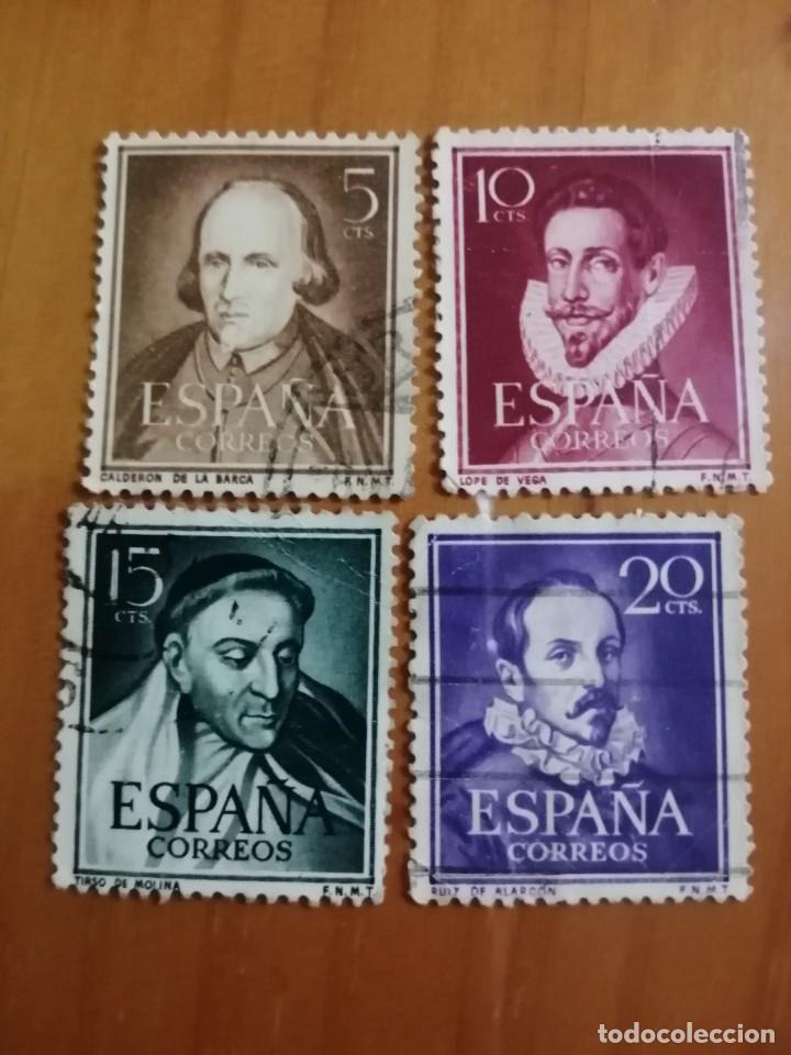 Timbres: A&Ntilde;O 1950-1953 - SERIE: LITERATOS - EDIFIL 1071 A 1074.