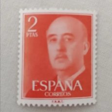 Francobolli: ESPAÑA 1956 - EDIFIL 1157 - SERIE BÁSICA - GENERALÍSIMO FRANCO - 2 PESETAS ROJO. Lote 363529155