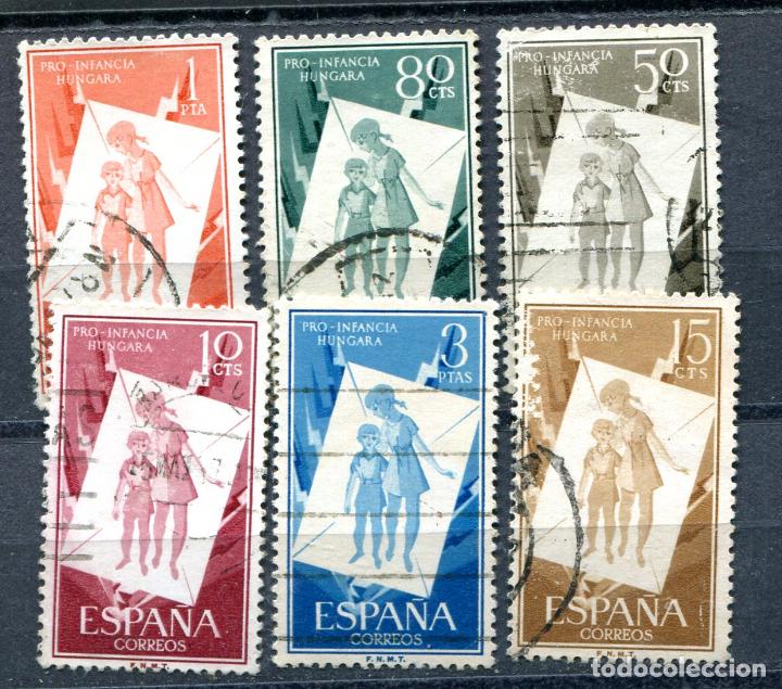 Sellos: Edifil 1200/1205. Serie completa infancia h&uacute;ngara. Matasellados