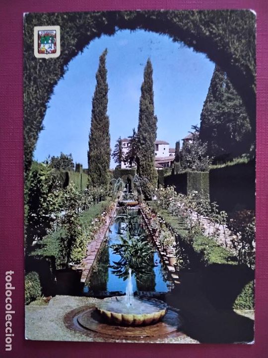 Sellos: postal granada circulada 1965 de granada a barcelona - Foto 2