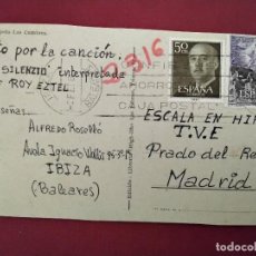Sellos: POSTAL CUMBRES TEJEDA CIRCULADA 1962 DE IBIZA BALEARES A MADRID. Lote 365945276