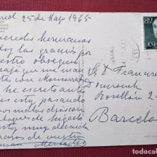 Sellos: POSTAL PLAZA DE ESPAÑA CIRCULADA 1965 DE MADRID A BARCELONA. Lote 365947931
